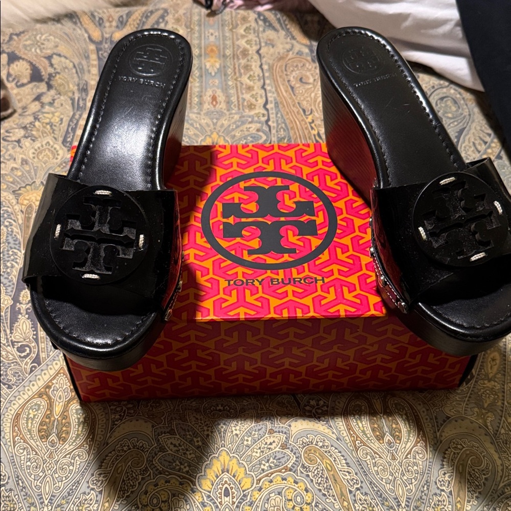 Tory Burch Black Women's Mules